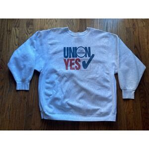 VTG 80s United States Postal Service Sweatshirt Mens 2XL Union Gray USPS Heavy